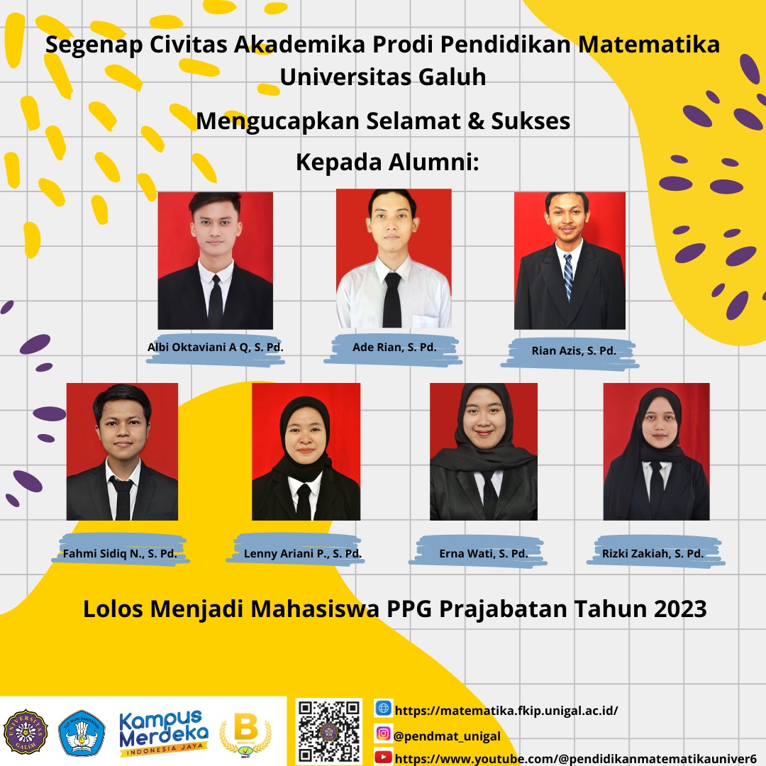 Alumni Prodi. Pend. Matematika Lolos PPG Prajabatan 2023